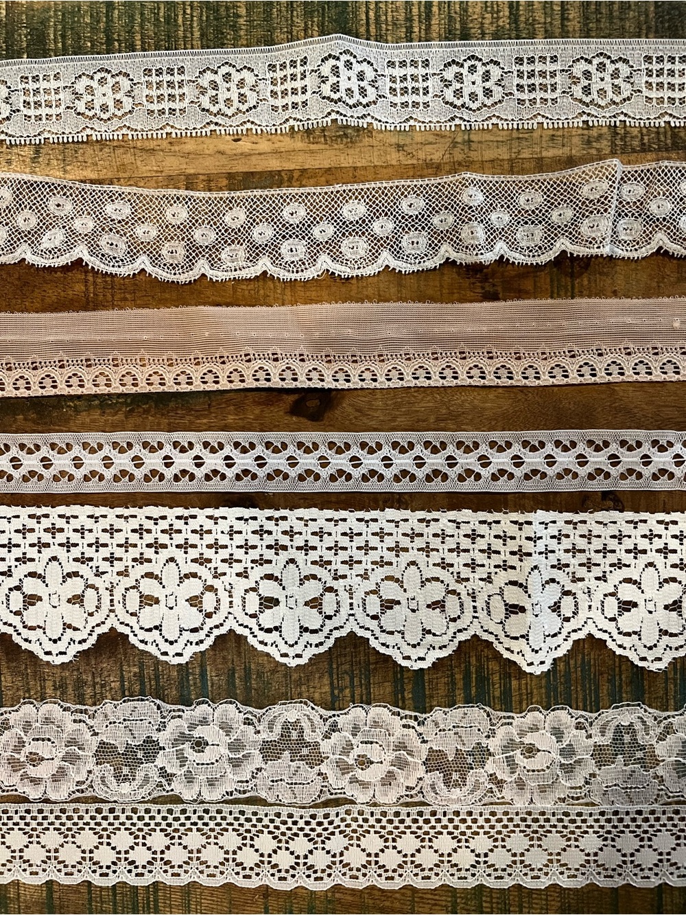 18’ True Vintage Ribbon & Trim Remnants 1960s 1970s Junk Journal Sew Mixed Media